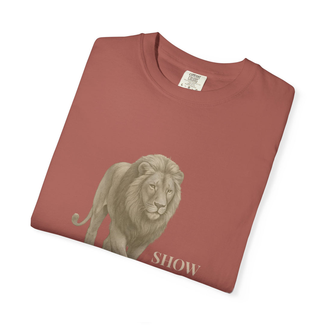 Show Up – Lion | Empowered & Bold | Sketch Series by Pure Perspective | Eco Friendly Graphic Tee