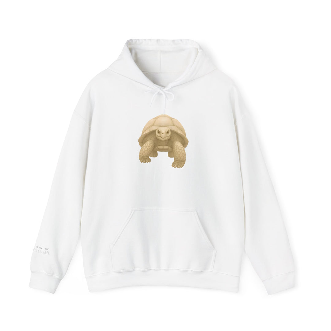 Rooted In the Long Game – Giant Tortoise Edition | Grounded & Gentle Series | Unisex Heavy Blend™ Hooded Sweatshirt | Eco-Friendly Apparel
