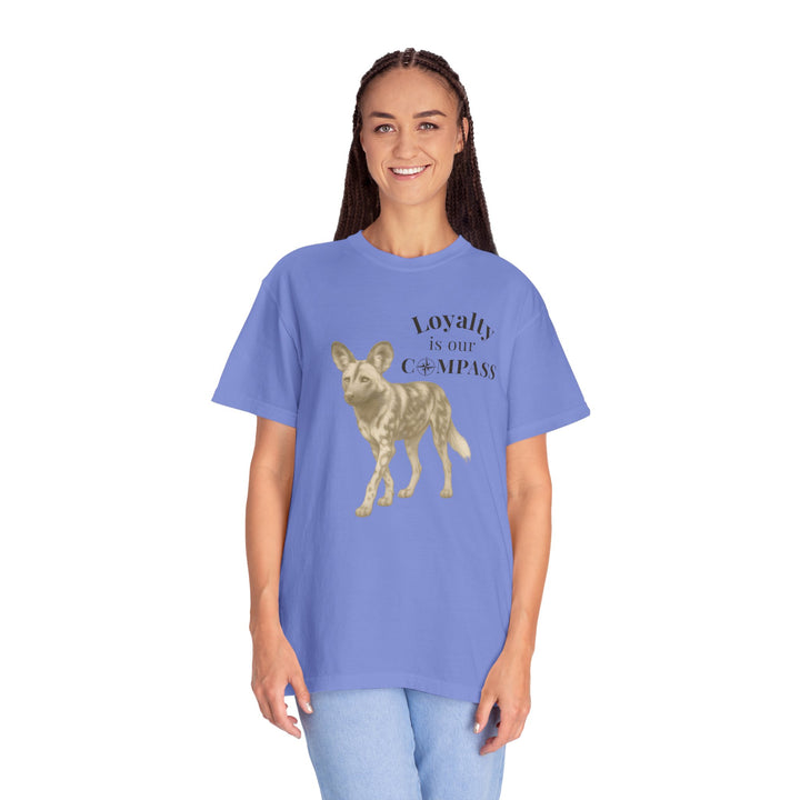 Loyalty Is Our Compass – African Wild Dog | Empowered & Bold | Sketch Series by Pure Perspective | Eco Friendly Graphic Tee