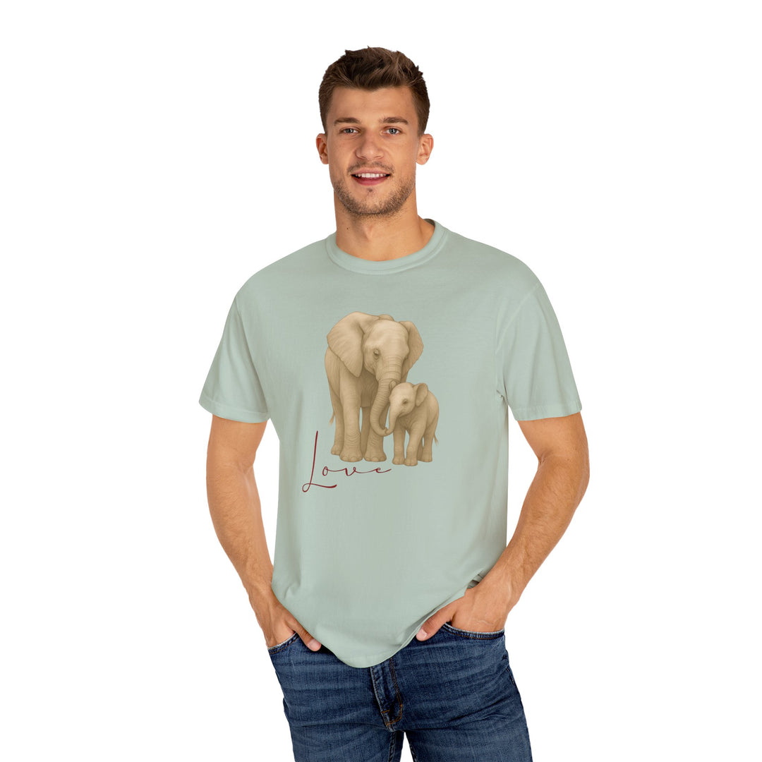 The Legacy of Love – Elephant Mom and Baby | Connected & Compassionate | Sketch Series by Pure Perspective App | Eco Friendly Graphic Tee