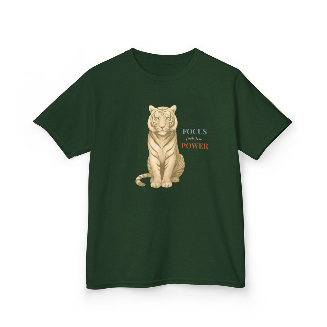 Kids Tiger Tee | "Power Through" | Sketch Design | Eco-Conscious | Empowered & Bold