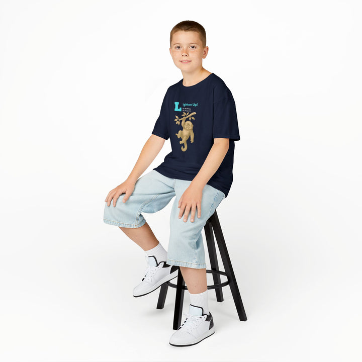 Kids Golden Snub-Nosed Monkey Tee | "Lighten Up" | Sketch Design | Eco-Conscious | Joyful & Playful