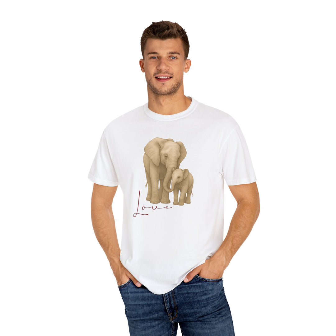 The Legacy of Love – Elephant Mom and Baby | Connected & Compassionate | Sketch Series by Pure Perspective App | Eco Friendly Graphic Tee