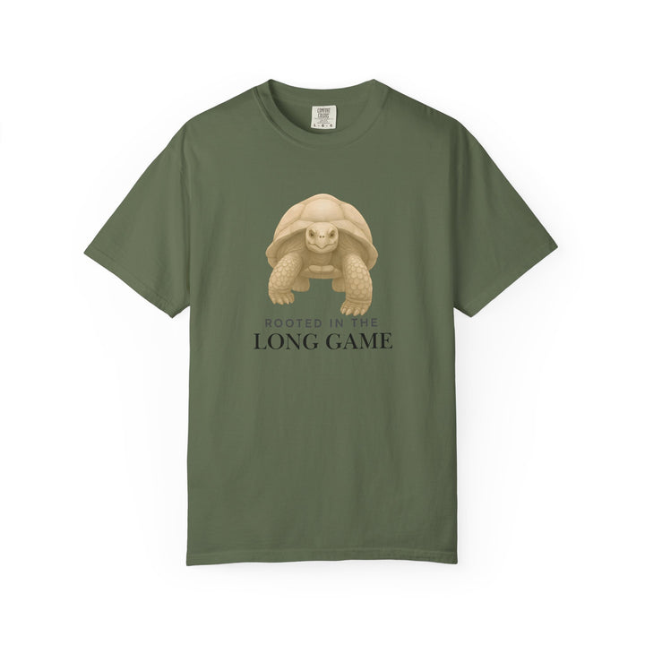 Rooted in the Long Game – Giant Tortoise | Grounded & Gentle | Sketch Series by Pure Perspective | Eco Friendly Graphic Tee