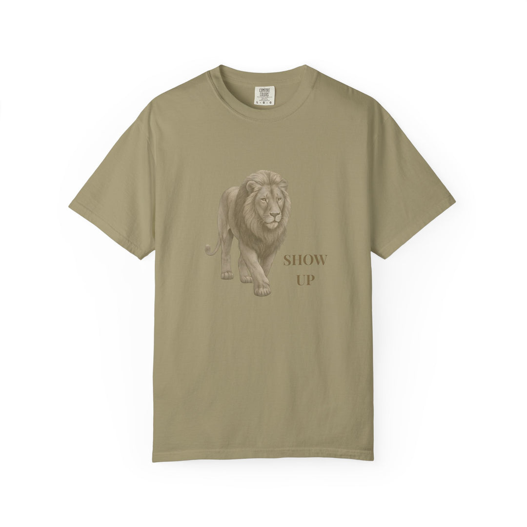 Show Up – Lion | Empowered & Bold | Sketch Series by Pure Perspective | Eco Friendly Graphic Tee