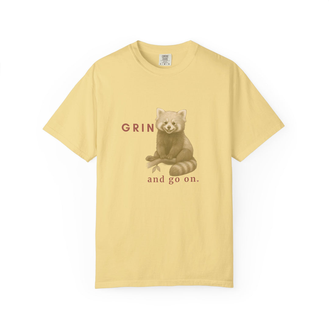 Grin and go on – Red Panda | Joyful & Playful | Sketch Series by Pure Perspective App | Eco Friendly Graphic Tee