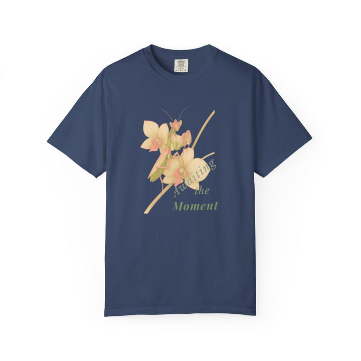 Awaiting the Moment – Orchid Mantis | Reflective & Wise | Sketch Series by Pure Perspective App | Eco Friendly Graphic Tee