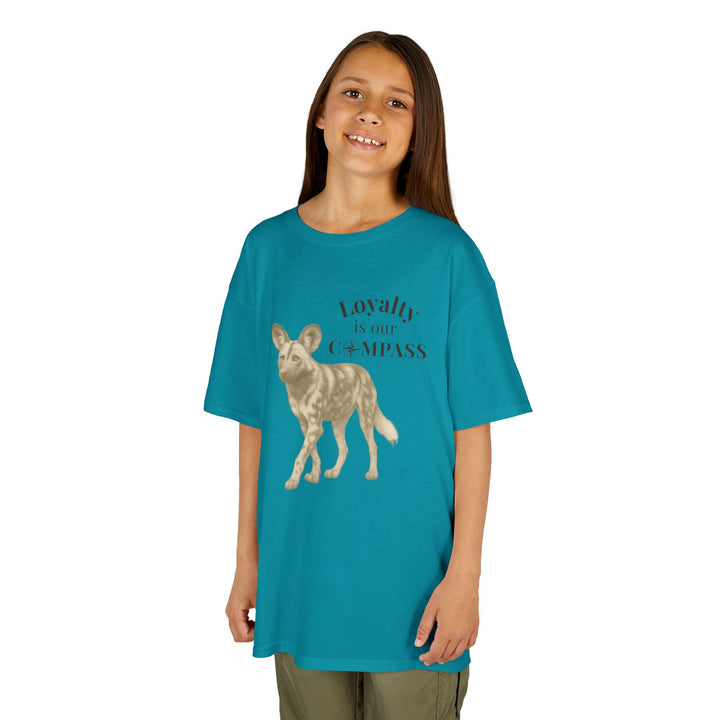 Kids African Wild Dog Tee | "Loyalty is Our Compass" | Sketch Design | Eco-Conscious | Empowered & Bold