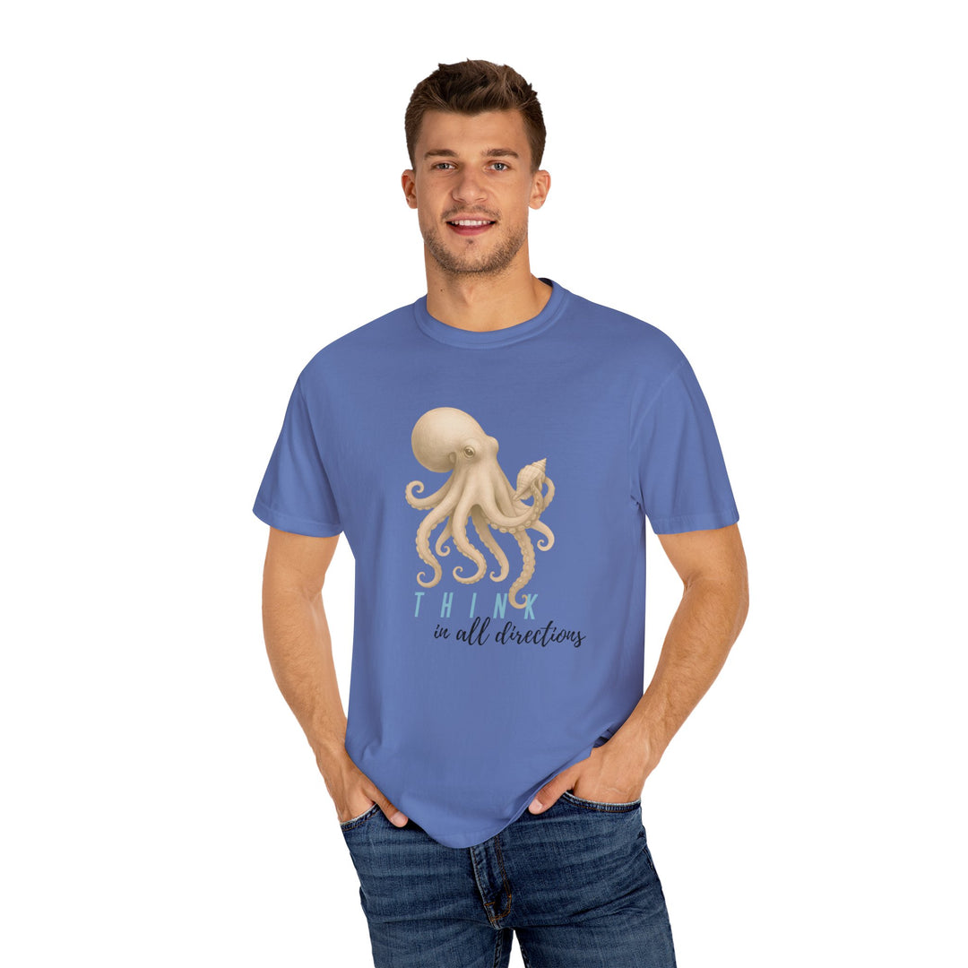 Think In All Directions – Octopus | Joyful & Playful | Sketch Series by Pure Perspective App | Eco Friendly Graphic Tee