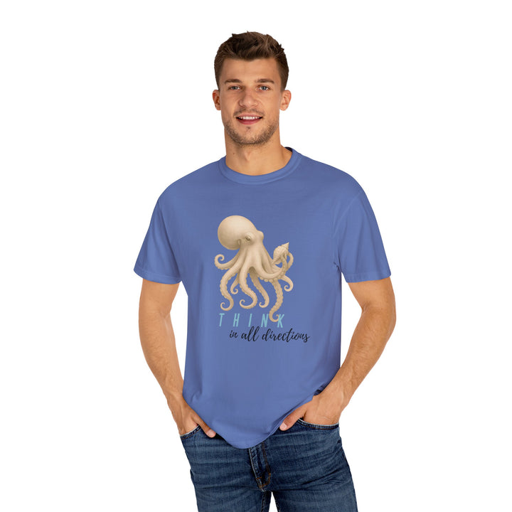 Think In All Directions – Octopus | Joyful & Playful | Sketch Series by Pure Perspective App | Eco Friendly Graphic Tee