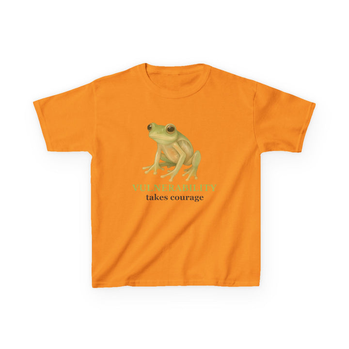 Kids Glass Frog Tee | "Vulnerability Takes Courage" | Sketch Design | Eco-Conscious | Hopeful & Healing