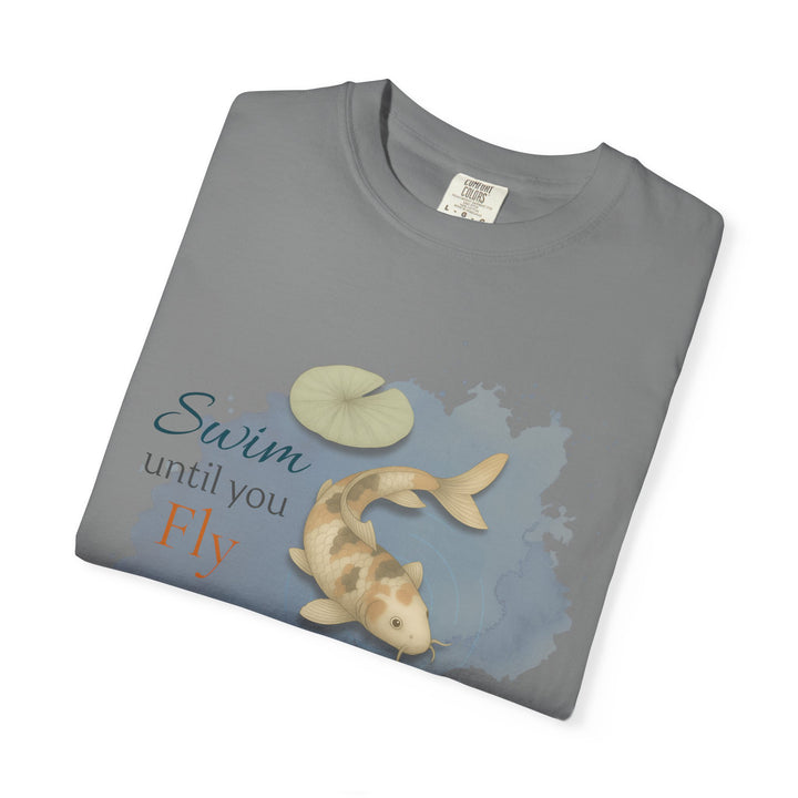 Swim Until You Fly – Koi Fish | Hopeful & Healing | Sketch Series by Pure Perspective App | Eco Friendly Graphic Tee