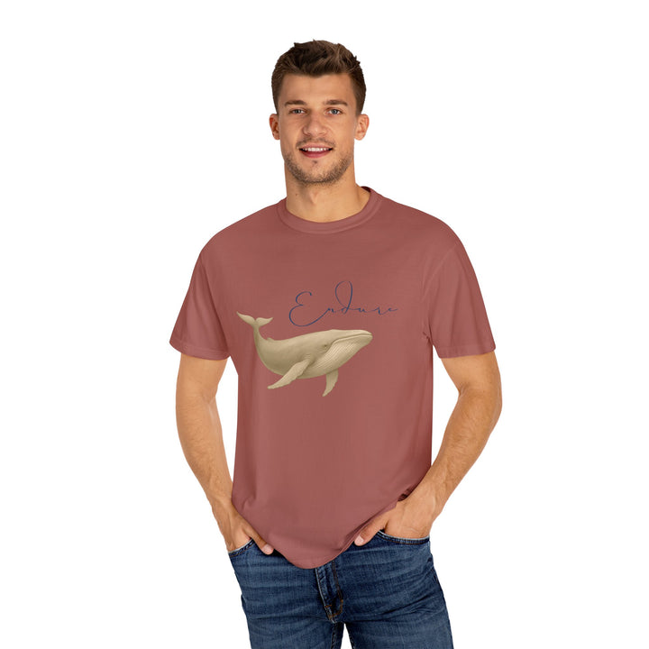 Endure – Blue Whale | Connected & Compassionate | Sketch Series by Pure Perspective App | Eco Friendly Graphic Tee