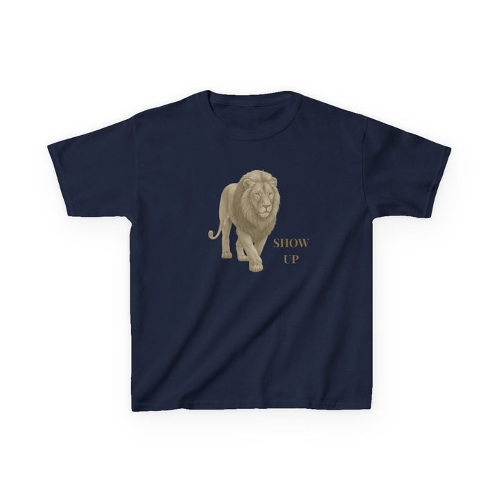 Kids Lion Tee | "Show Up" | Sketch Design | Eco-Conscious | Empowered & Bold