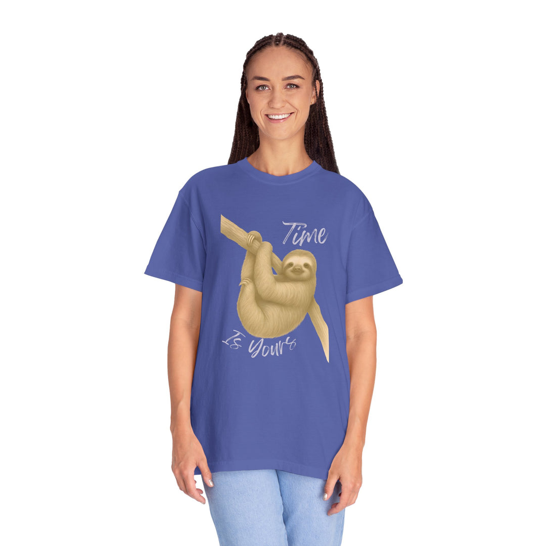Time is Yours – Sloth | Joyful & Playful | Sketch Series by Pure Perspective | Eco Friendly Graphic Tee