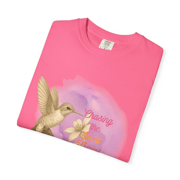 Chasing the Sweet Things – Hummingbird | Hopeful & Healing | Sketch Series by Pure Perspective | Eco Friendly Graphic Tee