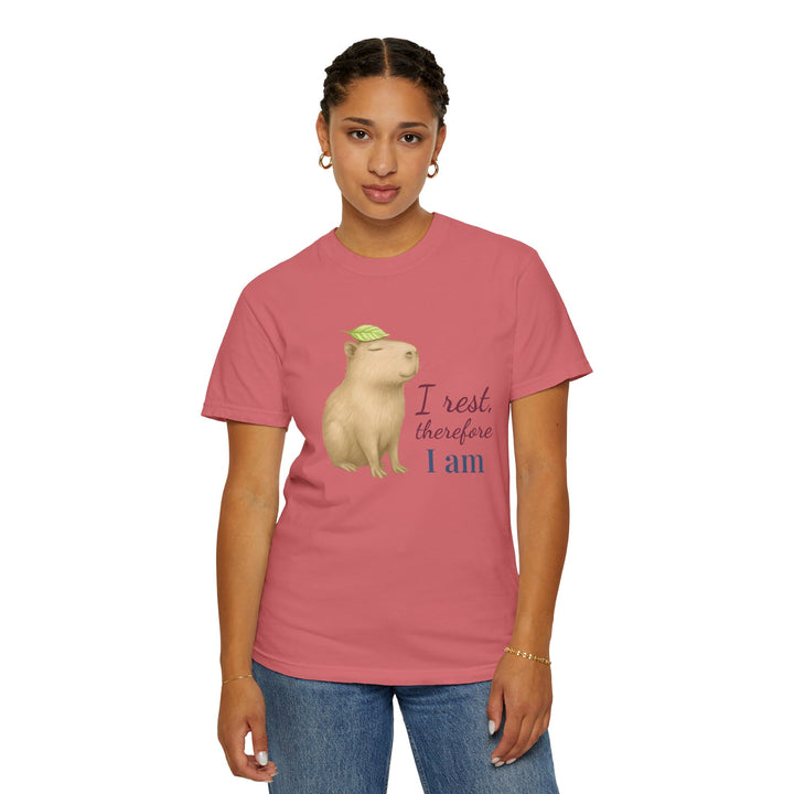 I Rest, Therefore I Am – Capybara | Grounded & Gentle | Sketch Series by Pure Perspective | Eco Friendly Graphic Tee