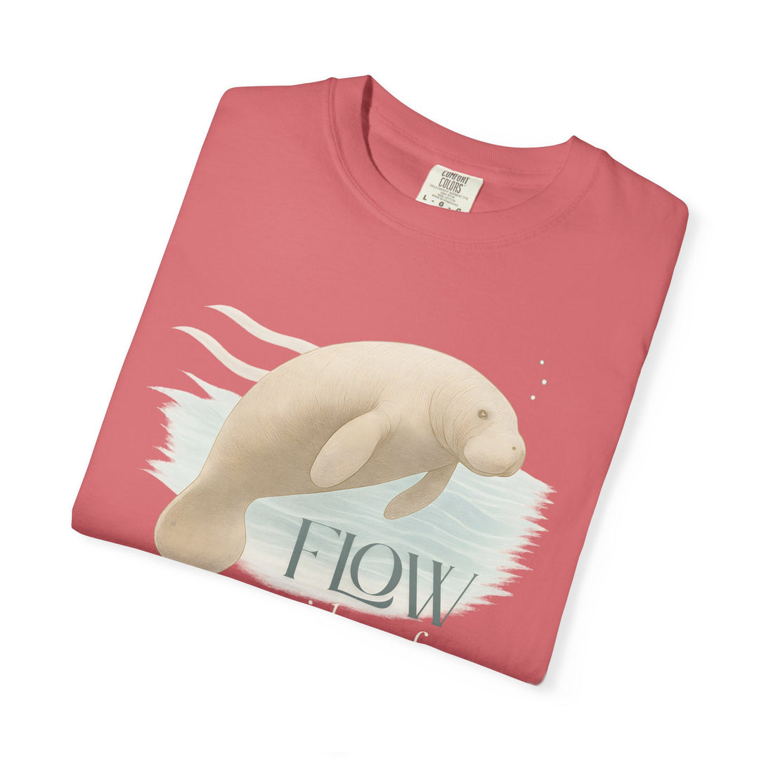 Flow Without Force – Manatee | Calm & Centered | Sketch Series by Pure Perspective | Eco Friendly Graphic Tee