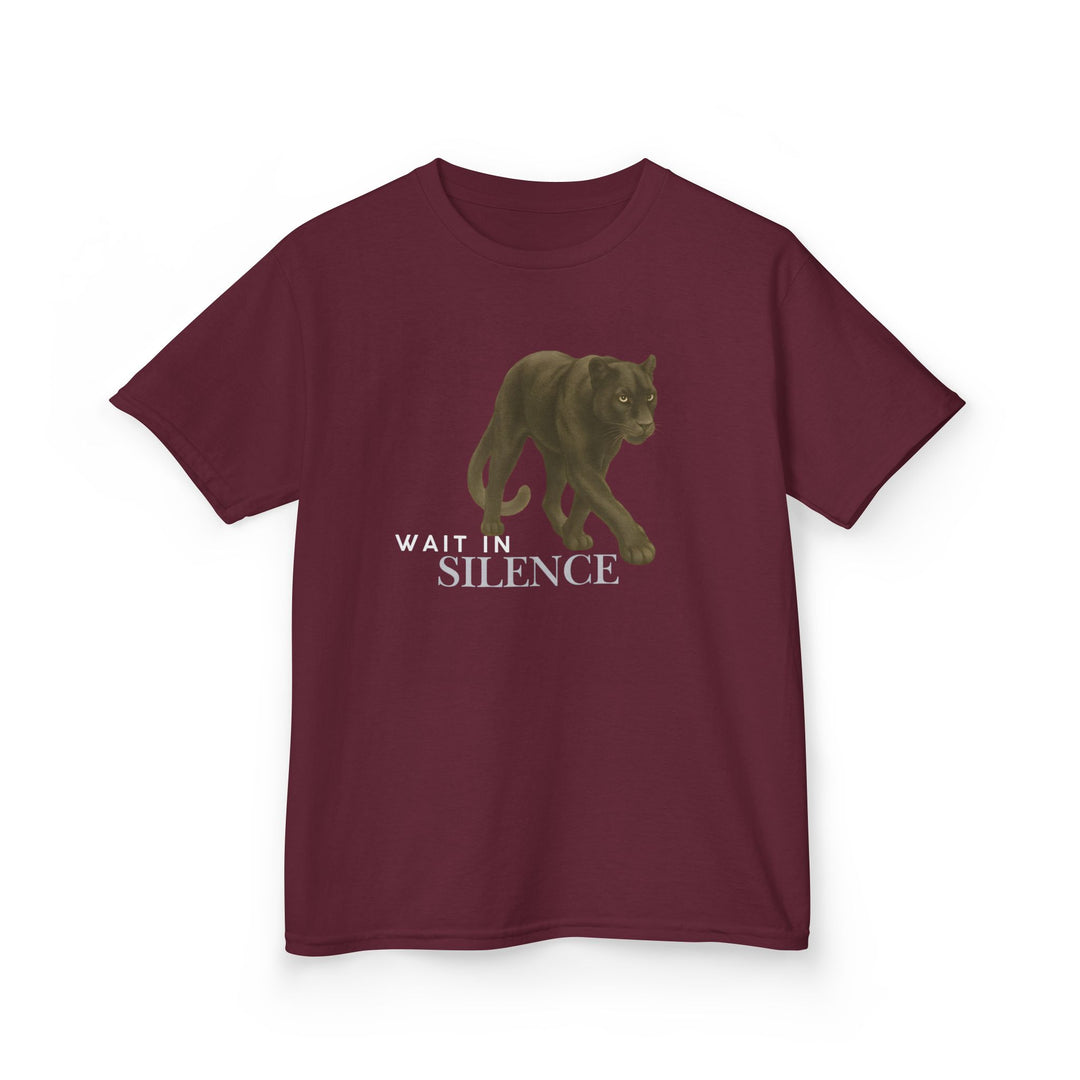 Kids Jaguar Tee | Wait In Silence say "Listen Big" | Sketch Design | Eco-Conscious | Reflective & Wise