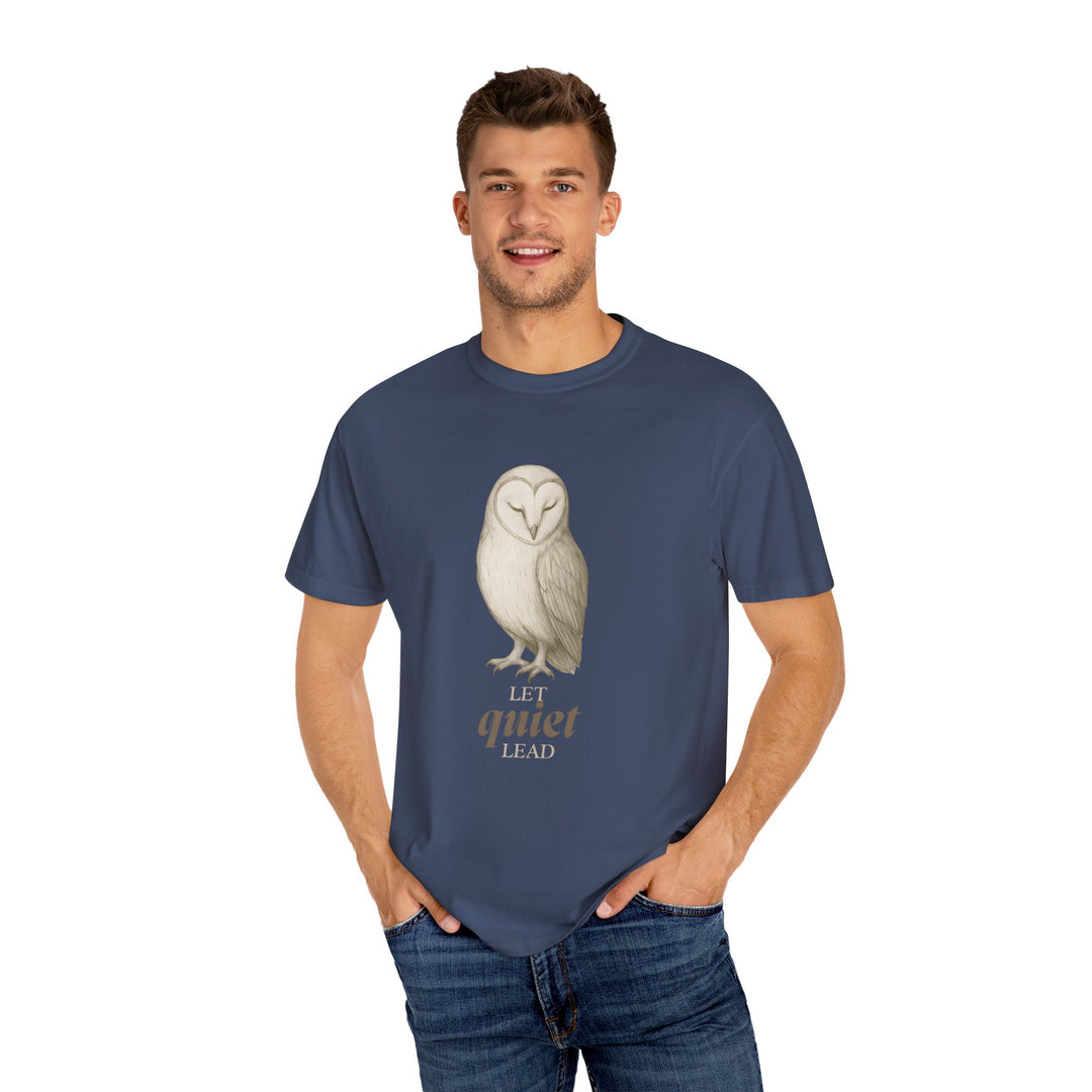 Let Quiet Lead – Owl | Calm & Centered | Sketch Series by Pure Perspective | Eco Friendly Graphic Tee