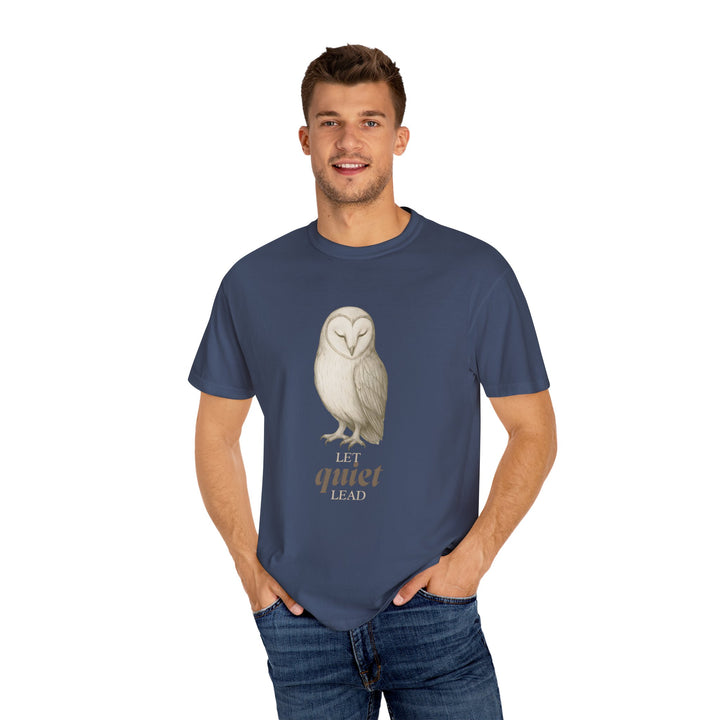 Let Quiet Lead – Owl | Calm & Centered | Sketch Series by Pure Perspective | Eco Friendly Graphic Tee