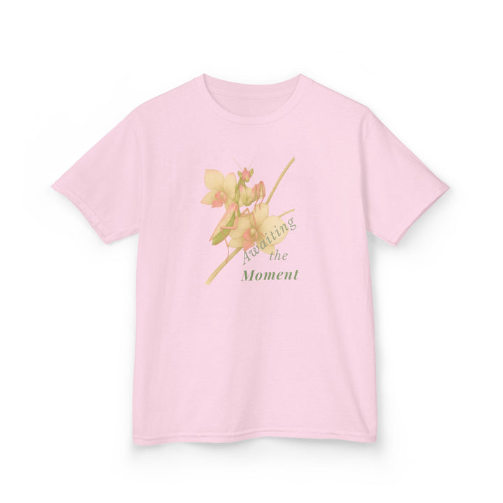 Kids Orchid Mantis Tee | "Awaiting the Moment" | Sketch Design | Eco-Conscious | Reflective & Wise