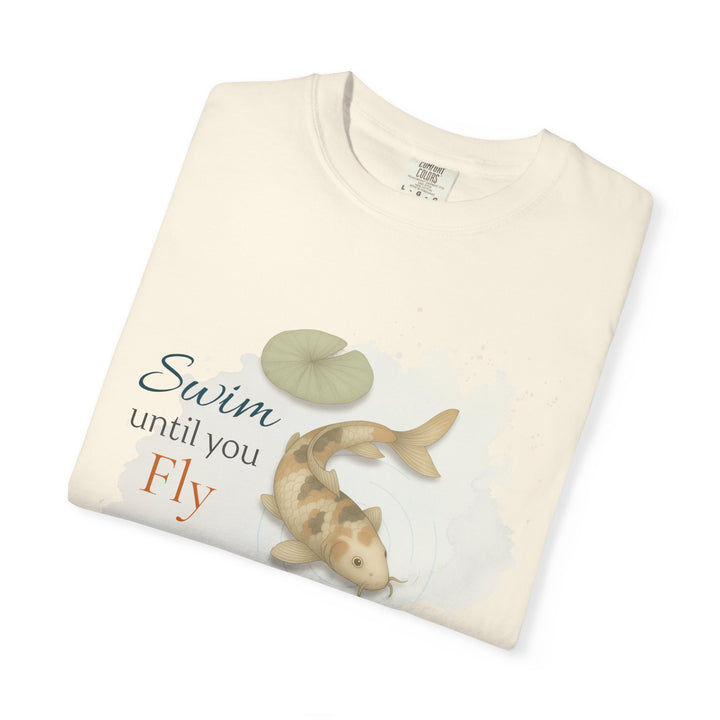 Swim Until You Fly – Koi Fish | Hopeful & Healing | Sketch Series by Pure Perspective App | Eco Friendly Graphic Tee