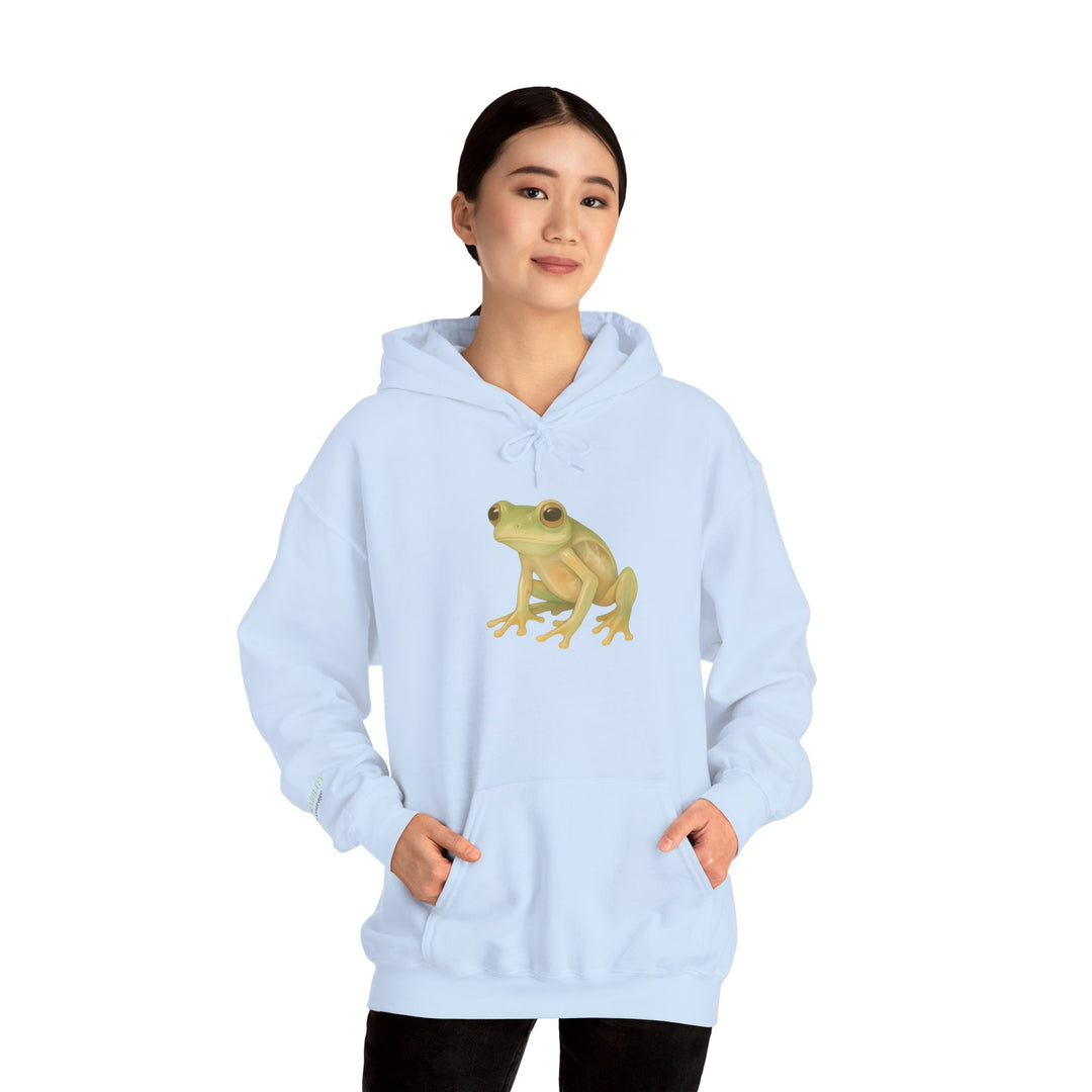 Vulnerability Takes Courage – Glass Frog Butterfly Edition | Hopeful & Healing Series | Unisex Heavy Blend™ Hooded Sweatshirt | Eco-Friendly Apparel