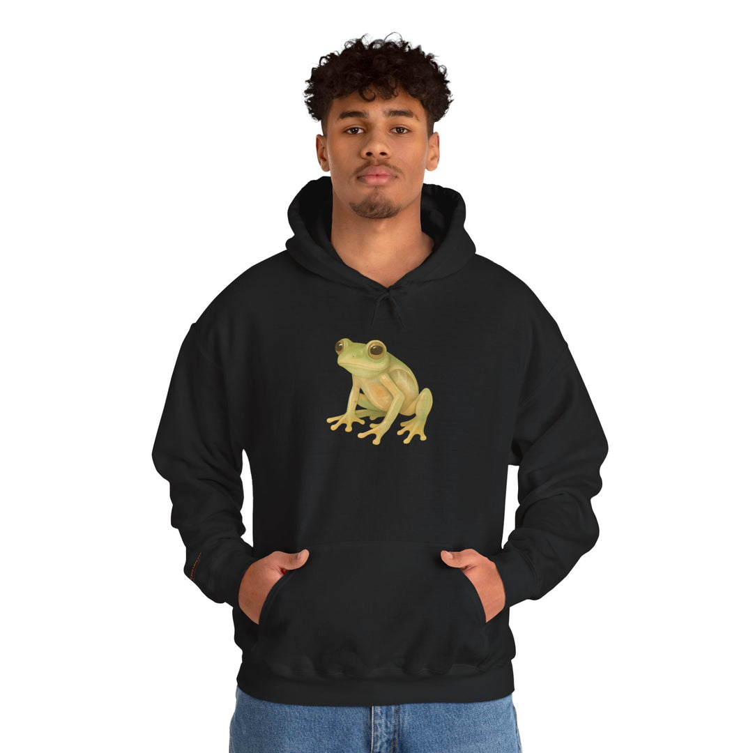 Vulnerability Takes Courage – Glass Frog Butterfly Edition | Hopeful & Healing Series | Unisex Heavy Blend™ Hooded Sweatshirt | Eco-Friendly Apparel