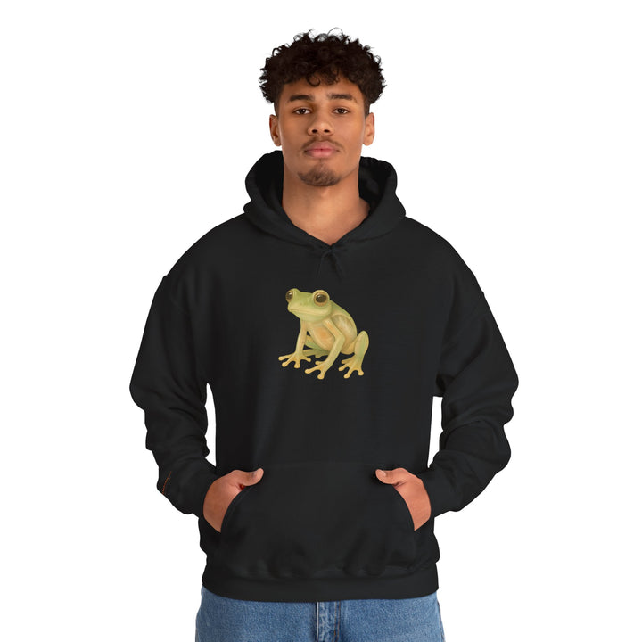 Vulnerability Takes Courage – Glass Frog Butterfly Edition | Hopeful & Healing Series | Unisex Heavy Blend™ Hooded Sweatshirt | Eco-Friendly Apparel