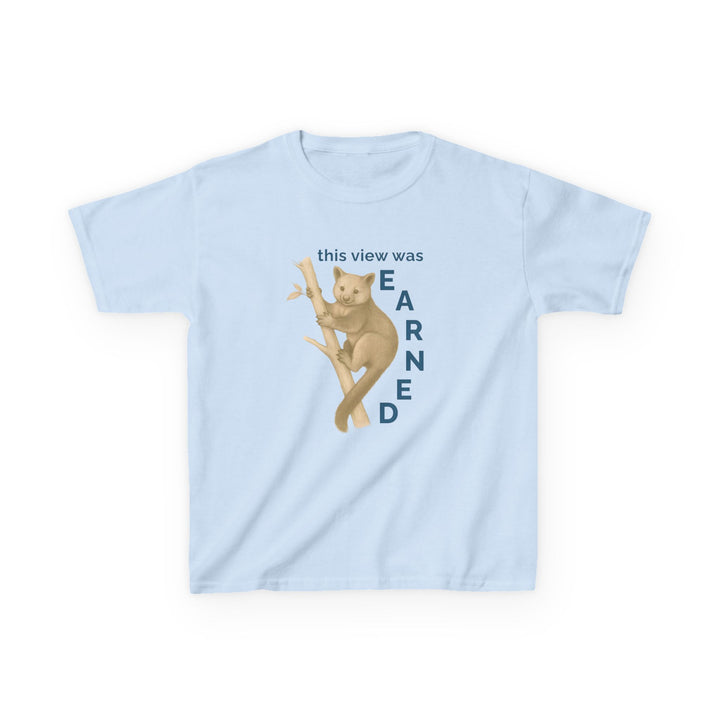 Kids Tree Kangaroo Tee | "This View Was Earned" | Sketch Design | Eco-Conscious | Joyful & Playful