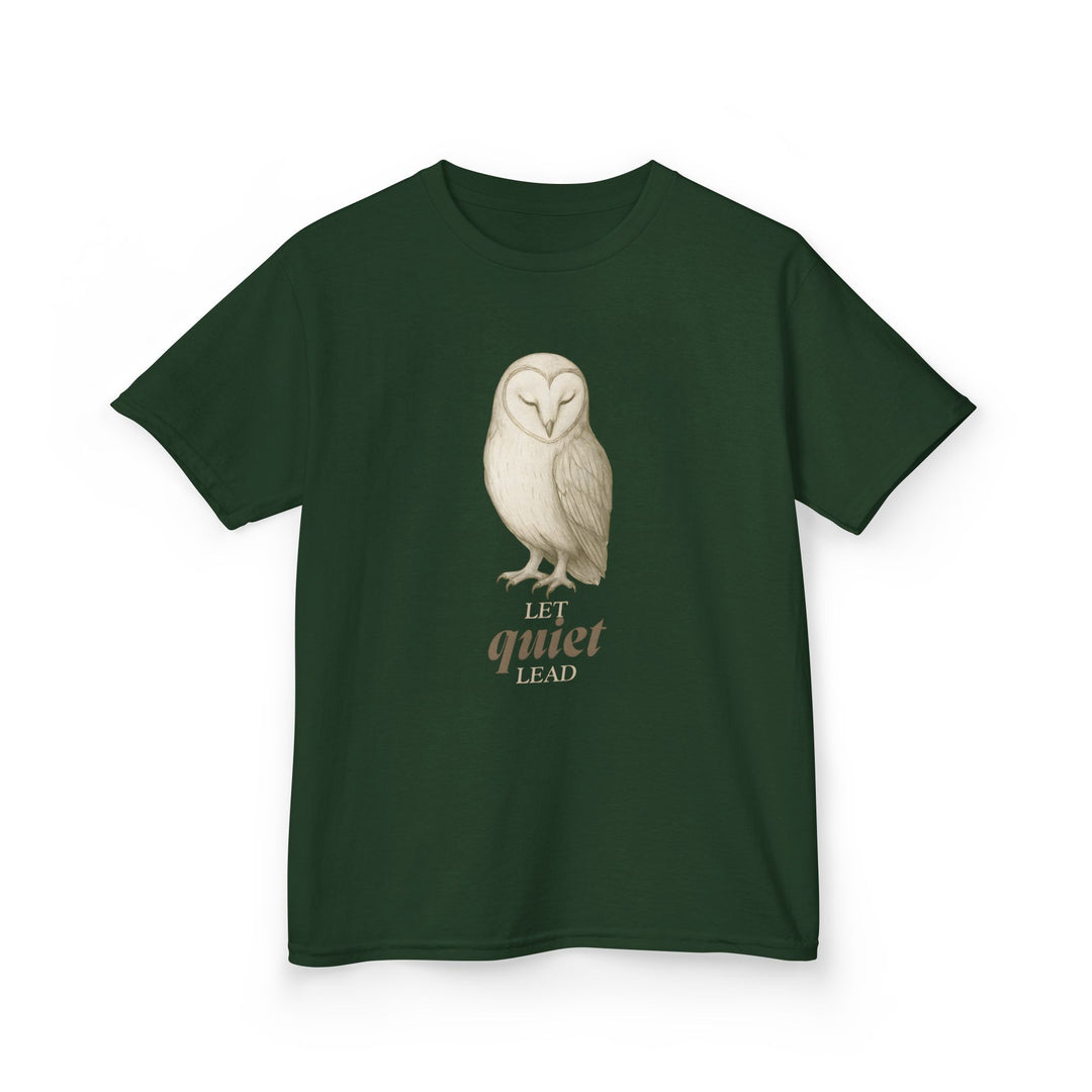 Kids Barn Owl Tee | "Listen First" | Sketch Design | Eco-Conscious | Calm & Centered