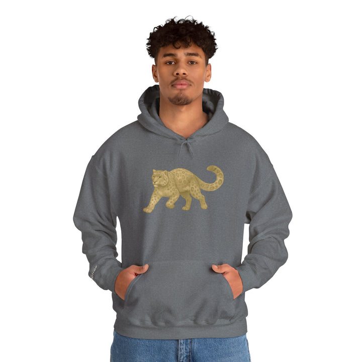 Mastery in Motion – Snow Leopard Edition | Patient & Peaceful Series | Unisex Heavy Blend™ Hooded Sweatshirt | Eco-Friendly Apparel