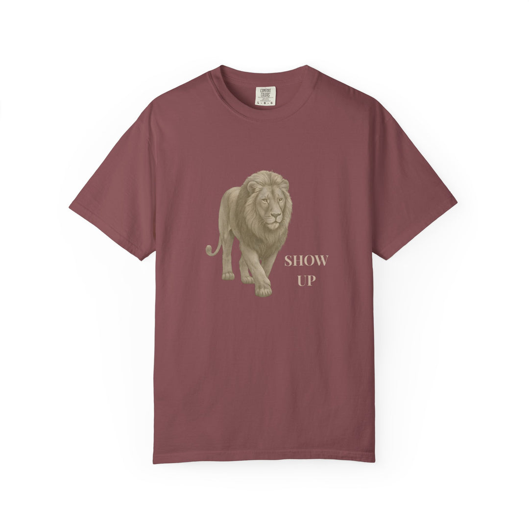 Show Up – Lion | Empowered & Bold | Sketch Series by Pure Perspective | Eco Friendly Graphic Tee