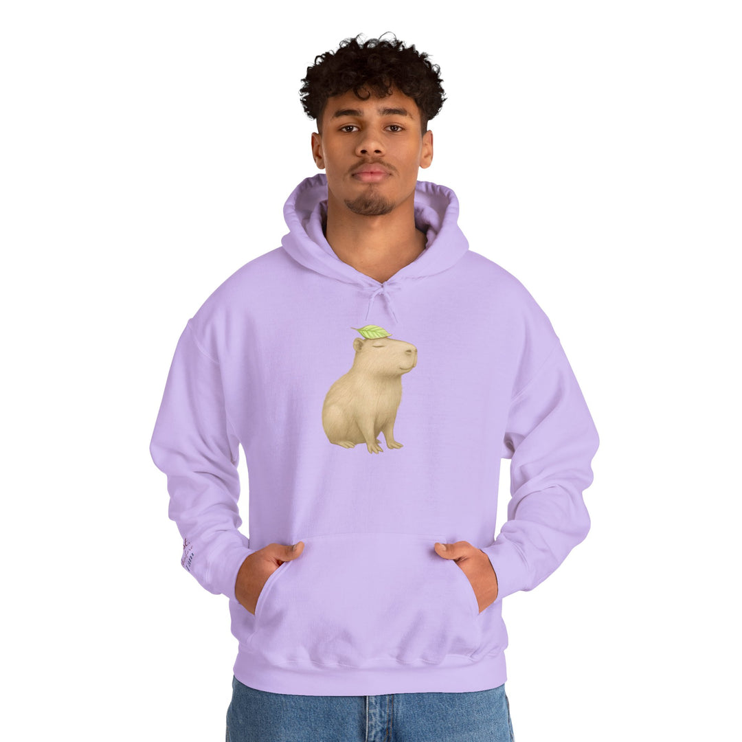 I Rest Therefore I Am – Capybara Edition | Grounded & Gentle Series | Unisex Heavy Blend™ Hooded Sweatshirt | Eco-Friendly Apparel