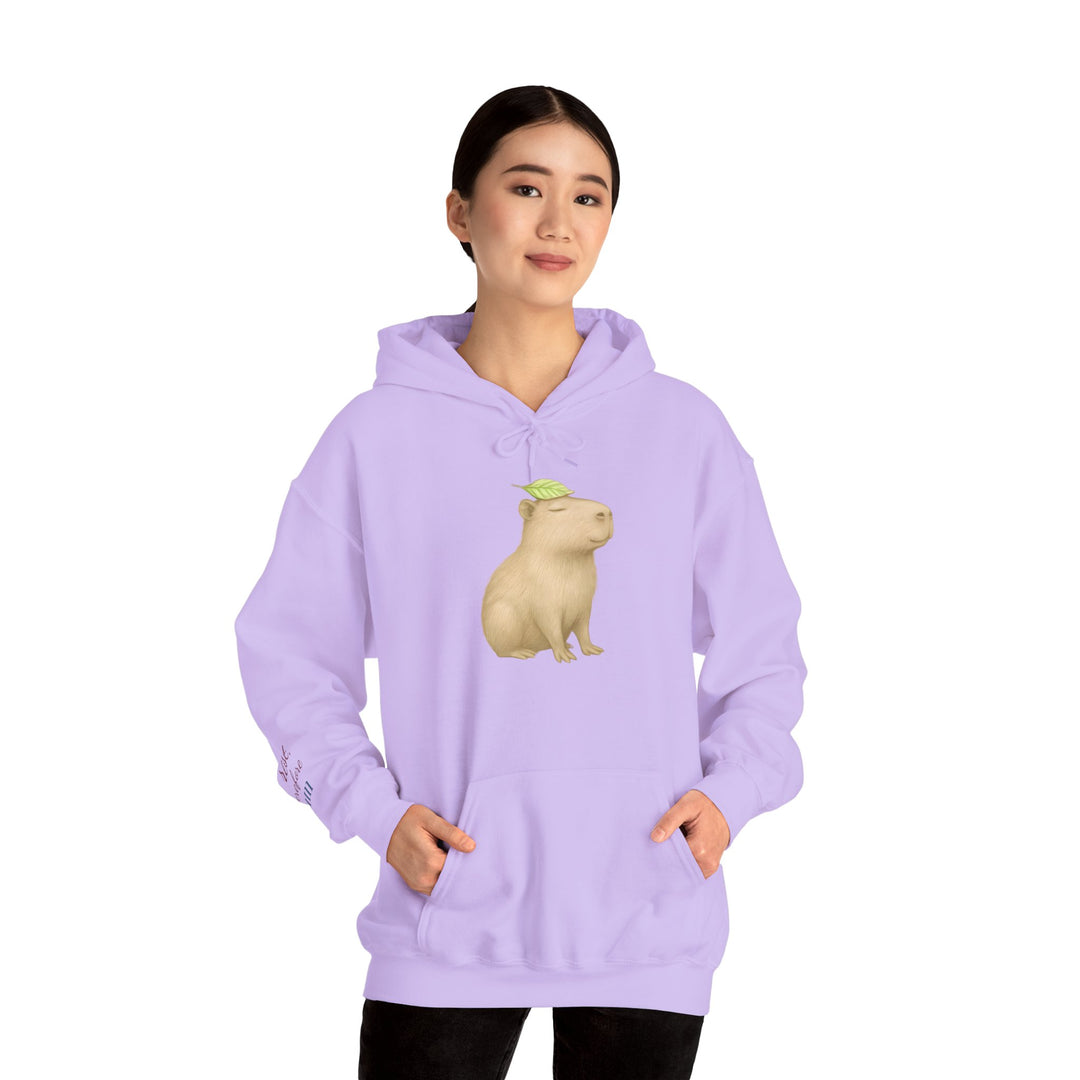 I Rest Therefore I Am – Capybara Edition | Grounded & Gentle Series | Unisex Heavy Blend™ Hooded Sweatshirt | Eco-Friendly Apparel