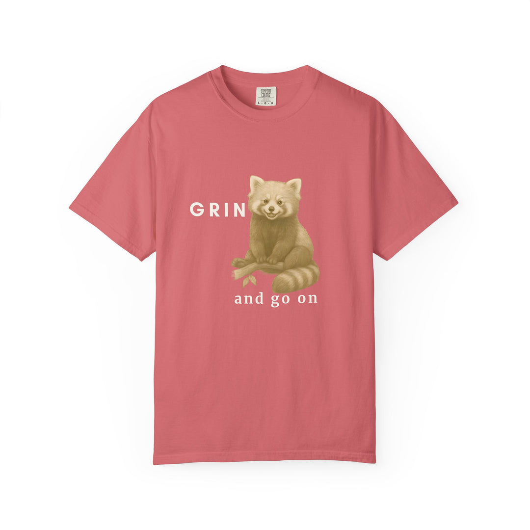 Grin and go on – Red Panda | Joyful & Playful | Sketch Series by Pure Perspective App | Eco Friendly Graphic Tee