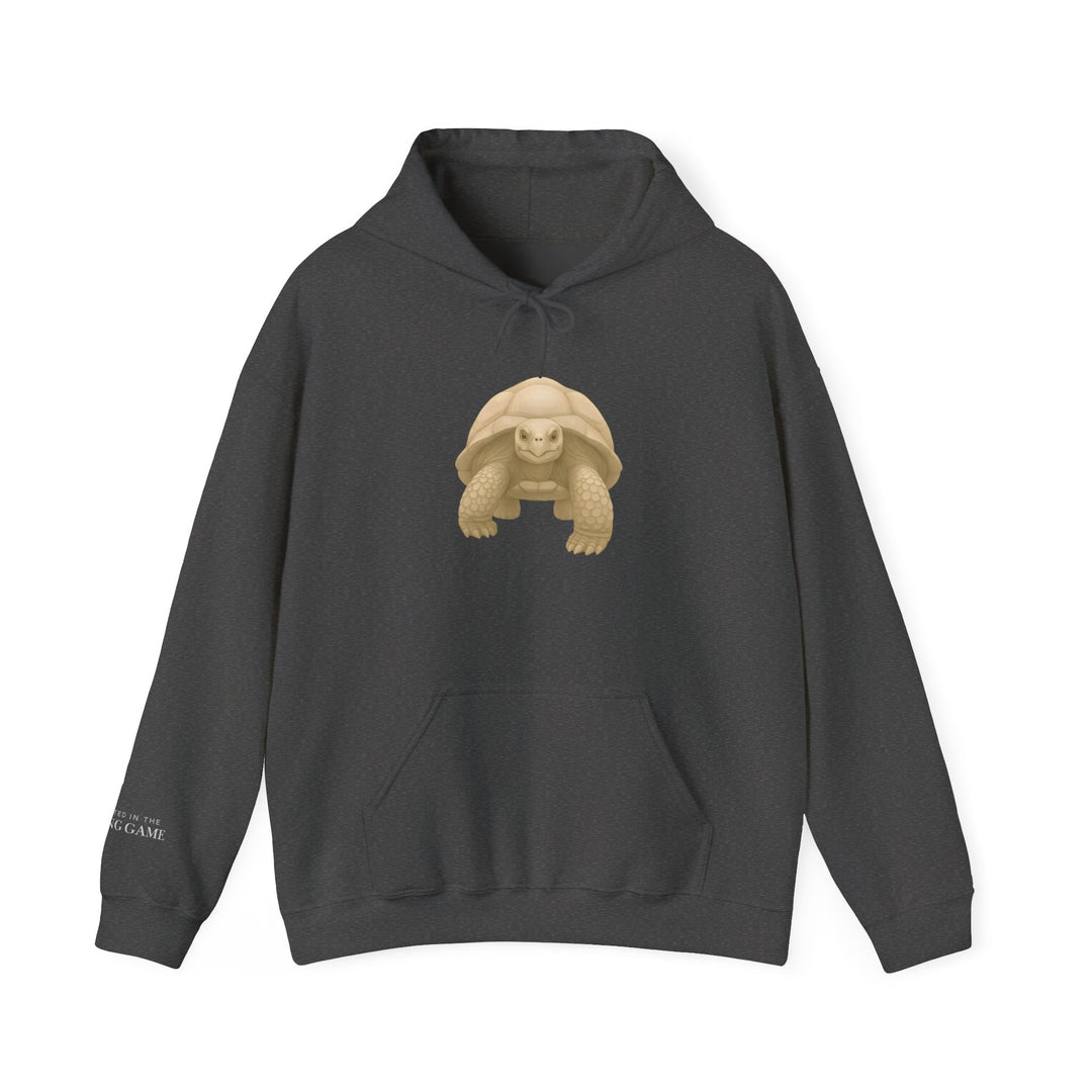 Rooted In the Long Game – Giant Tortoise Edition | Grounded & Gentle Series | Unisex Heavy Blend™ Hooded Sweatshirt | Eco-Friendly Apparel