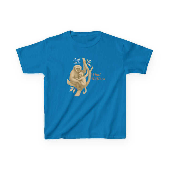 Kids Gibbon and Baby Tee | "Hold on to What Matters" | Sketch Design | Eco-Conscious | Connected & Compassionate