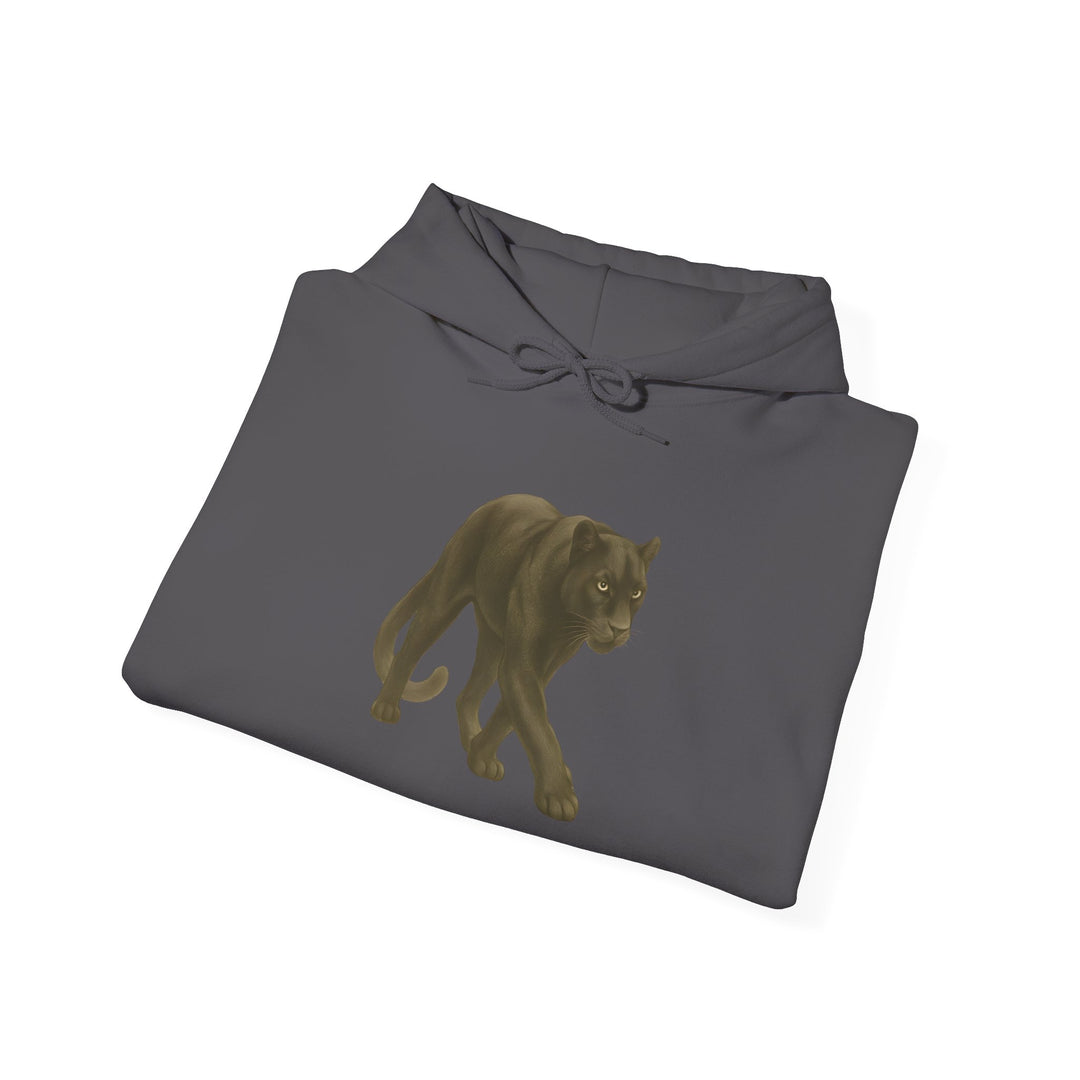 Wait in Silence – Jaguar Edition | Reflection & Wise Series | Unisex Heavy Blend™ Hooded Sweatshirt | Eco-Friendly Apparel