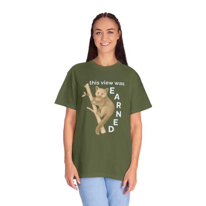 This View Was Earned – Tree Kangaroo | Joyful & Playful | Sketch Series by Pure Perspective | Eco Friendly Graphic Tee