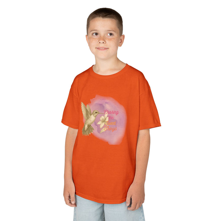 Kids Hummingbird Tee | Chasing the Sweet Things says "Look for Joy" | Sketch Design | Eco-Conscious | Hopeful & Healing