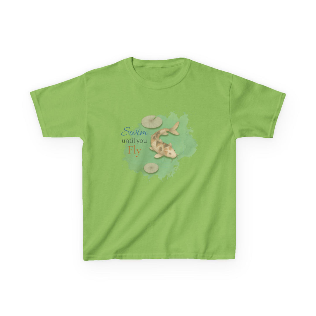 Kids Koi Fish Tee | "Swim Until You Fly" | Sketch Design | Eco-Conscious | Hopeful & Healing