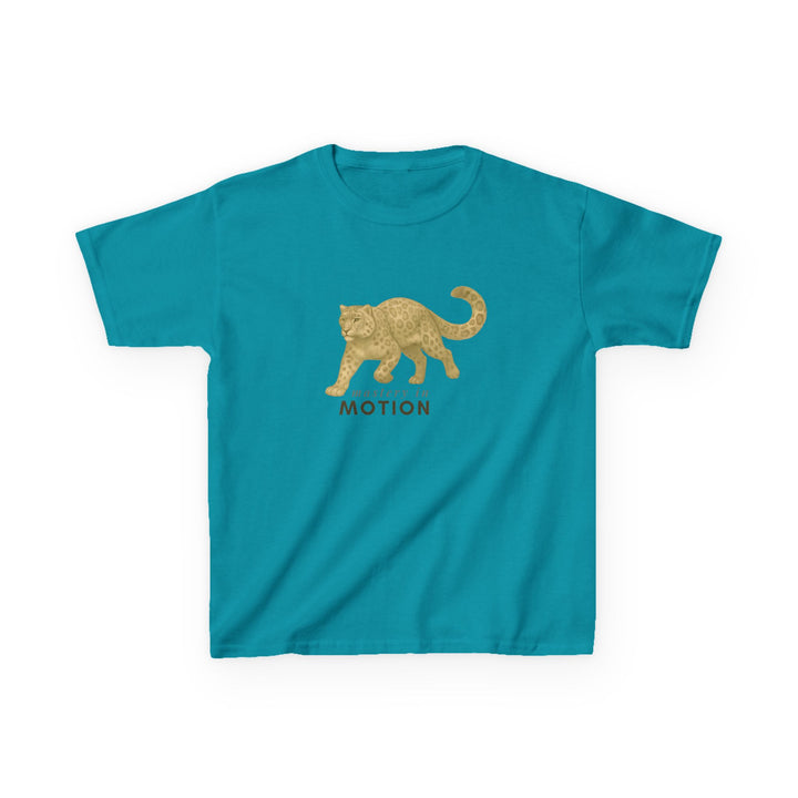 Kids Snow Leopard Tee | Mastery In Motion says "Practice Makes You Great" | Sketch Design | Eco-Conscious | Patient & Peaceful