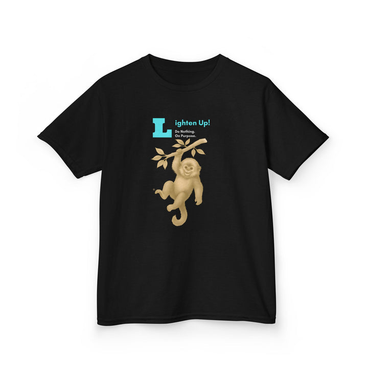 Kids Golden Snub-Nosed Monkey Tee | "Lighten Up" | Sketch Design | Eco-Conscious | Joyful & Playful