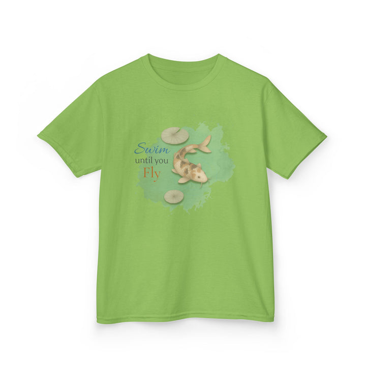 Kids Koi Fish Tee | "Swim Until You Fly" | Sketch Design | Eco-Conscious | Hopeful & Healing