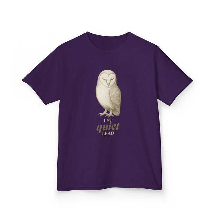 Kids Barn Owl Tee | "Listen First" | Sketch Design | Eco-Conscious | Calm & Centered