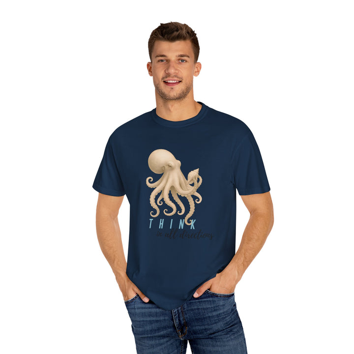 Think In All Directions – Octopus | Joyful & Playful | Sketch Series by Pure Perspective App | Eco Friendly Graphic Tee