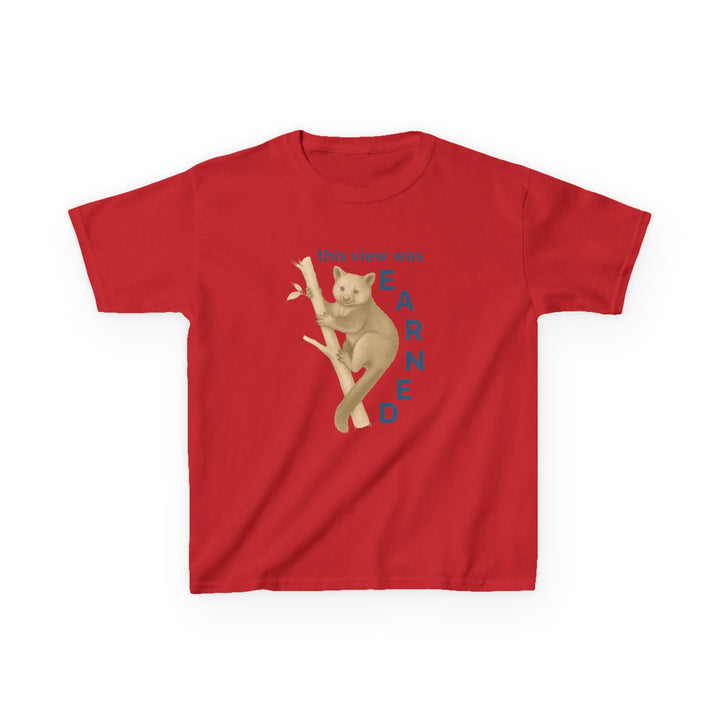 Kids Tree Kangaroo Tee | "This View Was Earned" | Sketch Design | Eco-Conscious | Joyful & Playful