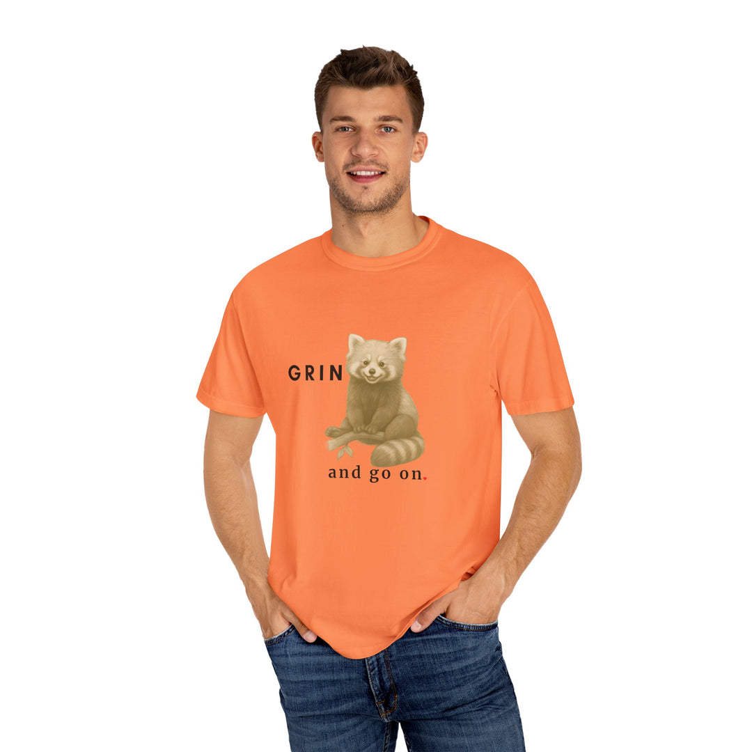 Grin and go on – Red Panda | Joyful & Playful | Sketch Series by Pure Perspective App | Eco Friendly Graphic Tee